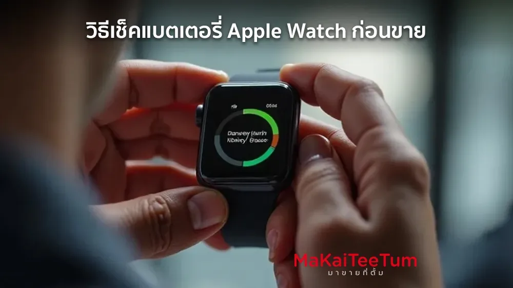 วิธีเช็คแบตเตอรี่ Apple Watch ก่อนขาย
