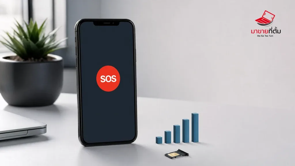 iPhone showing SOS while checking cellular signal and SIM connection
