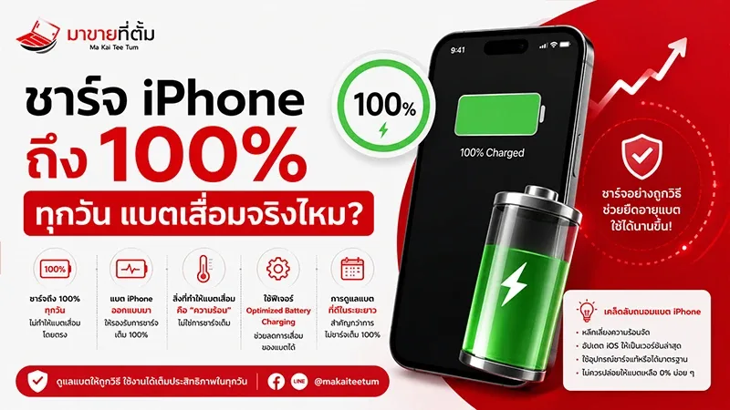 ชาร์จ iPhone ถึง 100% ทุกวัน แบตเสื่อมจริงไหม?