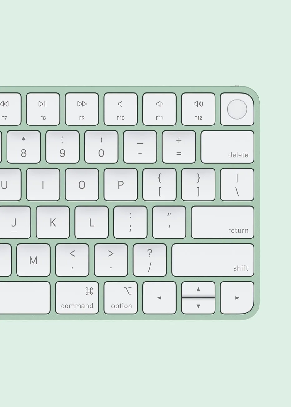 Apple-iMac-M4-green-Magic-Keyboard