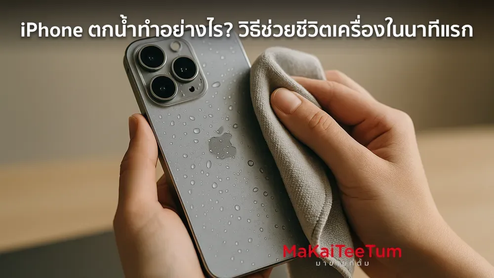 iPhone ตกน้ำทำอย่างไร? วิธีช่วยชีวิตเครื่องในนาทีแรก