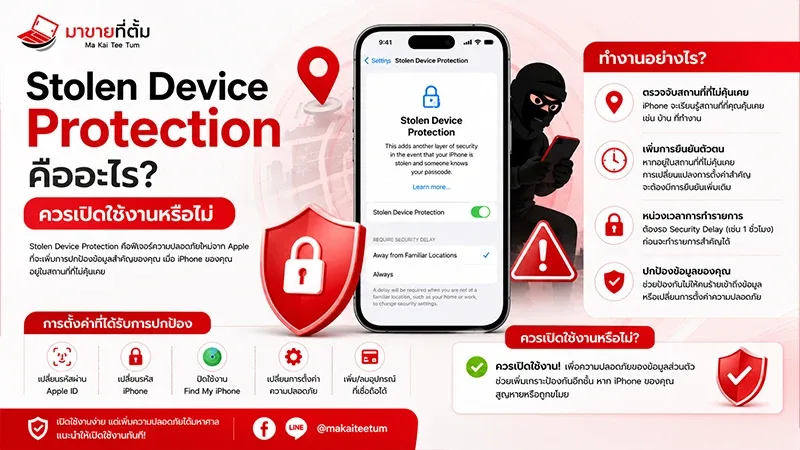 Stolen Device Protection คืออะไร? ควรเปิดใช้งานหรือไม่